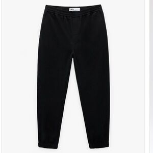 ZARA MAN Woven Knit Cotton Blend Cuff Jogger Trouser Relaxed Casual Dress Pant L